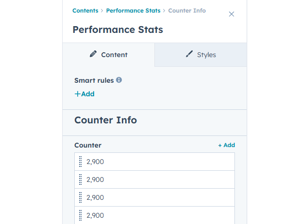 Quickly adjust your module layout and change the content anytime.